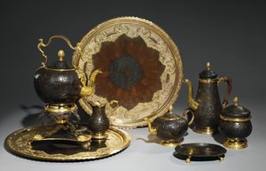 Servizio da tè e caffè, probabilmente della bottega Demidoff, gli Urali, c.1770 da Russian School