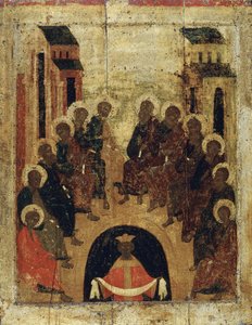 La discesa dello Spirito Santo sugli Apostoli da Russian icon.