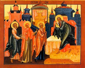 La Presentazione di Gesù al Tempio da Russian icon.