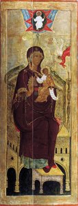 La Vergine La Montagna non tagliata da Mani da Russian icon.