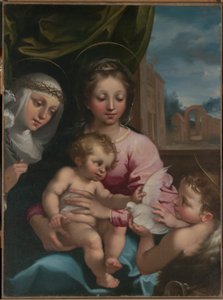 Vergine e Bambino con il giovane San Giovanni Battista e Santa Caterina da Siena da Rutilio Manetti
