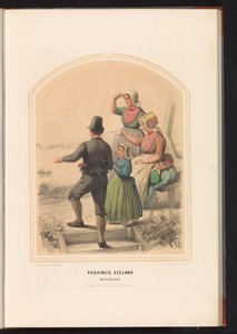 Costume tradizionale di Noord-Beveland in Zeeland, 1857 da Ruurt de Vries