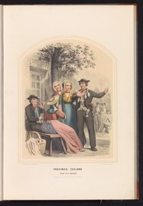 Costume tradizionale di Zuid-Beveland in Zeeland, 1857 da Ruurt de Vries
