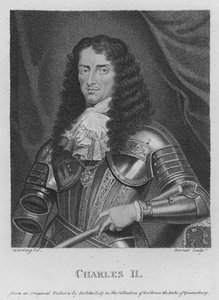 Carlo II (incisione) da S. (after) Harding
