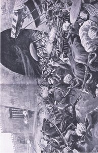 Rivolta indiana: Come hanno combattuto per reprimere la rivolta in Hindustan, illustrazione da British Battles on Land and Sea, 1915 da S. Begg