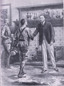 Quando Kimberley fu liberata da French. Generale French e Cecil Rhodes, illustrazione da Cassells Romance of Famous Lives, c.1940