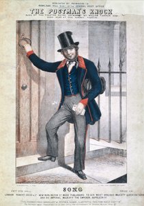 "Il Colpo del Postino", copertina di un foglio di canzone, di Stephen Glover (1812-70), c.1850