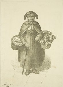 Vecchio venditore di fiori di Kingswood, c.1828 da S. or D. A. Peters