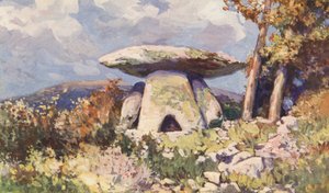 Dolmen di Grandmont (litografia a colori) da Sabine Baring Gould