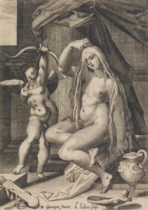 Venere e Cupido, 1571-1650 da Sadeler