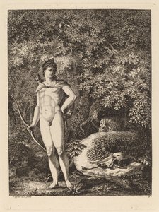 Apollo con un arco e un drago