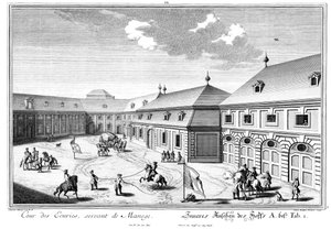 Veduta del cortile delle scuderie da Salomon Kleiner