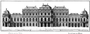 Prospetto della facciata del giardino da Salomon Kleiner