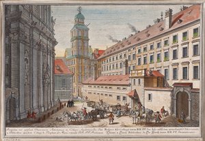 La chiesa dei Domenicani con osservatorio nella Postgasse da Salomon Kleiner