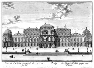 Facciata del giardino del castello superiore da Salomon Kleiner