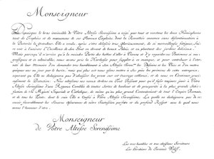 Indirizzo di omaggio e dedica dell