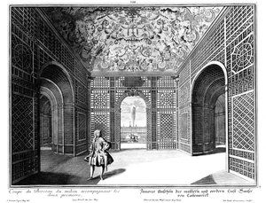 Interno di un padiglione nel "Piccolo Giardino" da Salomon Kleiner