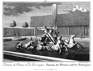 Prospetto della fontana di Plutone e Proserpina da Salomon Kleiner