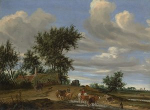 Una strada di campagna da Salomon Ruysdael