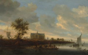 Veduta della città di Alkmaar da Salomon Ruysdael