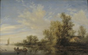 Paesaggio fluviale da Salomon van Ruysdael