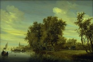 La strada lungo il fiume da Salomon van Ruysdael