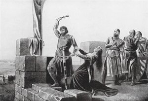 Alonso de Guzman lancia il suo pugnale a Don Juan da Salvador (after) Martinez Cubells