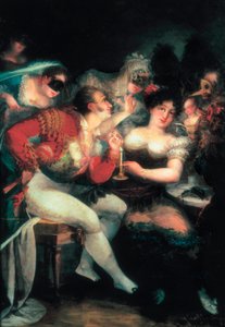 Un caffè durante il Carnevale, dettaglio da Salvador Mayol
