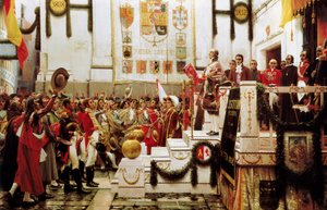 Promulgazione della Costituzione di Cadice, Spagna da Salvador Viniegra y Lasso de la Vega