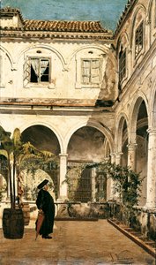 Padre Salabot nel chiostro del Monastero di San Francesco di Cadice (Cadice) da Salvador Viniegra y Lasso de la Vega