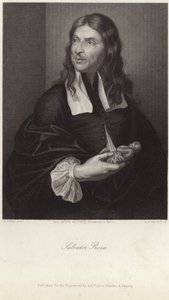 Ritratto di Salvator Rosa (incisione) da Salvator (after) Rosa