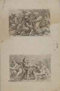 (Serie Figurine) Divinità del fiume che combattono da Salvator Rosa