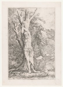 Albert legato a un albero da Salvator Rosa