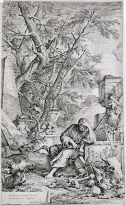 Democrito in meditazione da Salvator Rosa