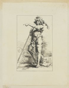 Figura con bastone che indica