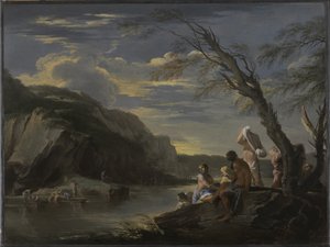Paesaggio con bagnanti, c.1660