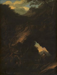 Paesaggio con un "Arco Naturale" da Salvator Rosa