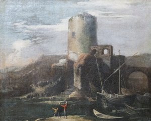 Paesaggio con rovine da Salvator Rosa