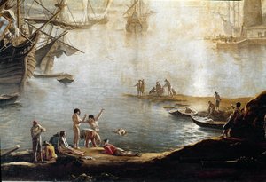Marina del porto (dettaglio) da Salvator Rosa