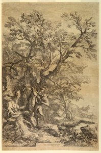 Edipo esposto sul Monte Cithaeron da Salvator Rosa