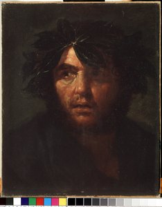 Ritratto di uomo con corona di alloro da Salvator Rosa
