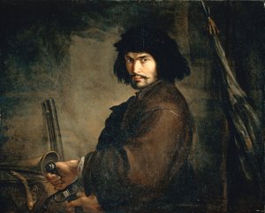 Autoritratto vestito da guerriero da Salvator Rosa