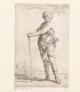 Soldato con martello da guerra da Salvator Rosa