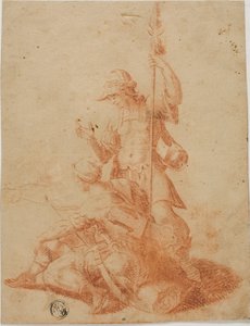 Due guerrieri maschi da Salvator Rosa