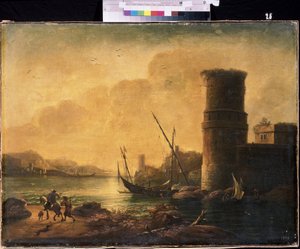 Un paesaggio marino da Salvator Rosa