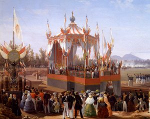 Francesco I e Maria Isabella assistono alla cerimonia ufficiale all
