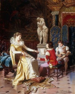 Isabella Orsini ascolta i figli del Tasso, c.1897 da Salvatore Frangiamore