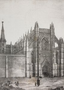 Monastero di Batalha, Portogallo, litografia di Salvatore Puglia da Poliorama Pittoresco, n. 33, 22 marzo da Salvatore Puglia