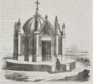 Cappella di San Luigi a Tunisi, Tunisia, litografia di Salvatore Puglia da Poliorama Pittoresco, n. 38, 27 aprile da Salvatore Puglia