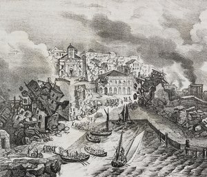 Distruzione di Pointe-à-Pitre durante il terremoto dell